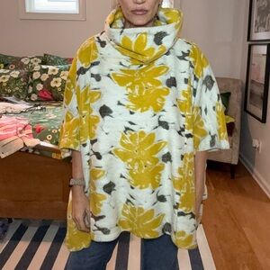 Showstopper poncho / shirt from Anthropologie.   Yellow floral